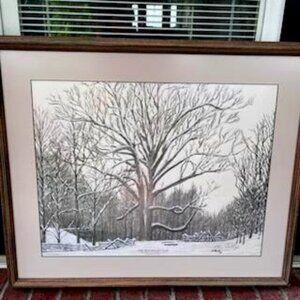 Abraham Lincoln The Boundary Oak" Otis Polley 1979 Reproduction Plate No. 1 Art